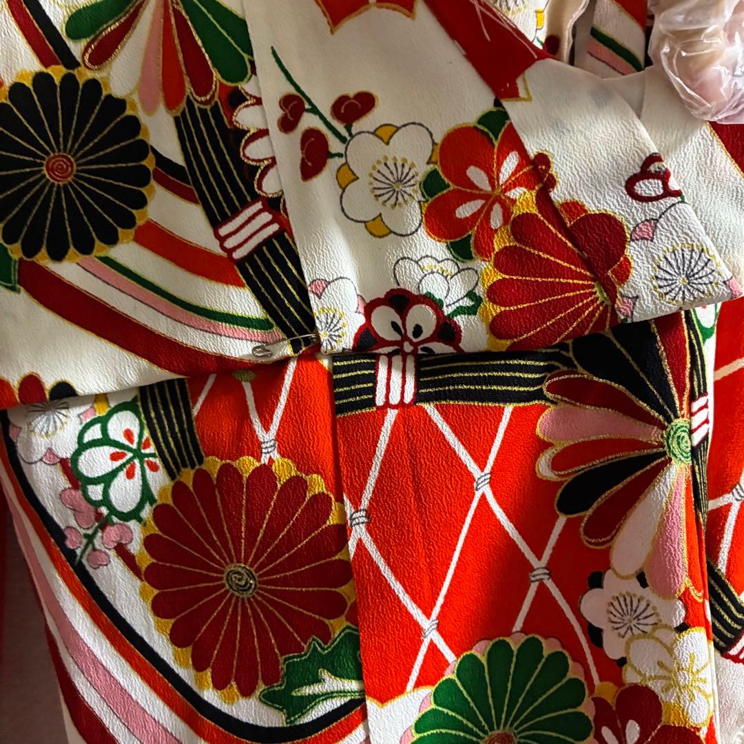 七五三 3歳 ＊ アンティーク 着物 ＊ 被布・長襦袢セット