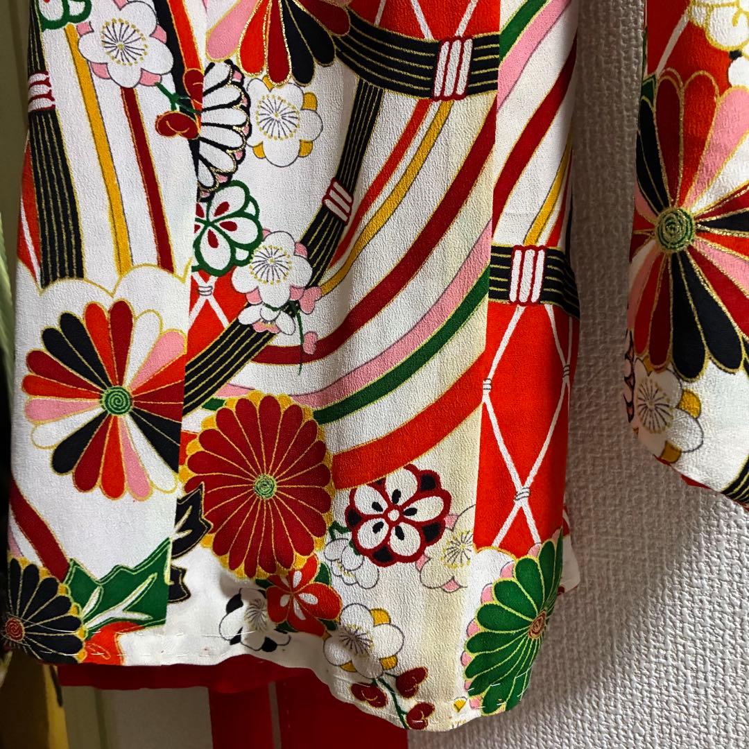 七五三 3歳 ＊ アンティーク 着物 ＊ 被布・長襦袢セット