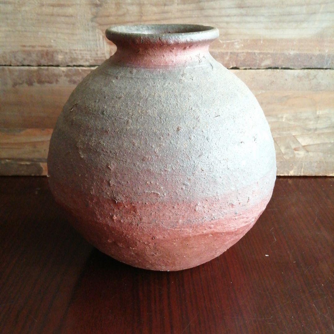 備前焼　本山茂　備前壺　19cm