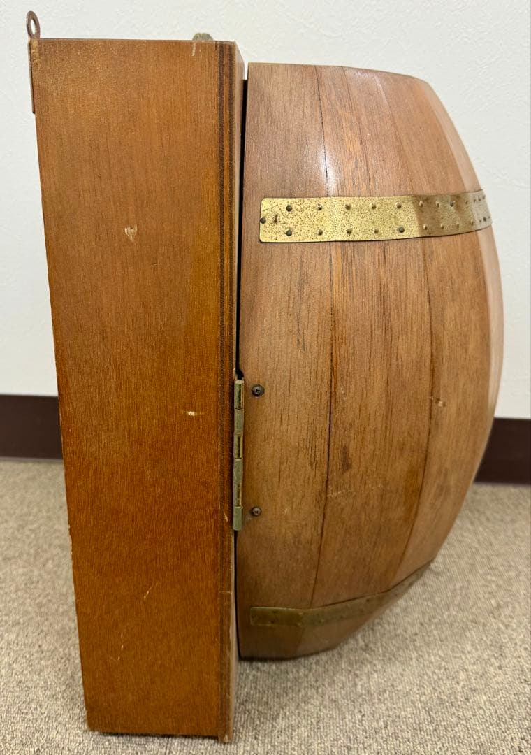 レア✨ヴィンテージ☆樽型 ワインラック＆キャビネット 木製 グラス