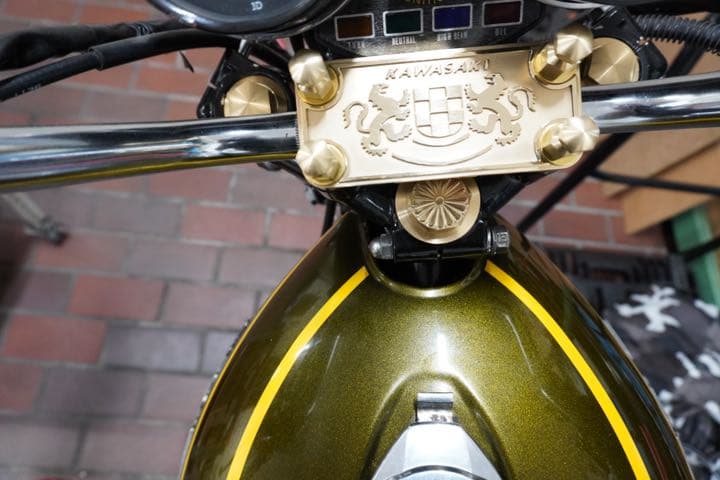 クリアランス 真鍮 カワサキ Z1 Z2 kz z750 フロントフォーク トップボルト