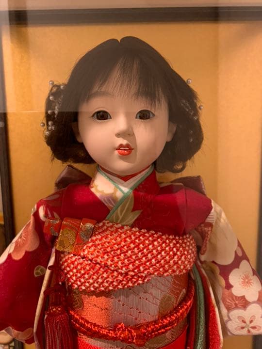 市松人形 市松人形 昭和初期 骨董 アンティークドール 女の子 45cm