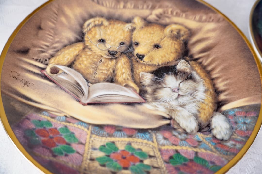 Franklin Mint テディベア 絵皿 3枚セット コレクションプレート