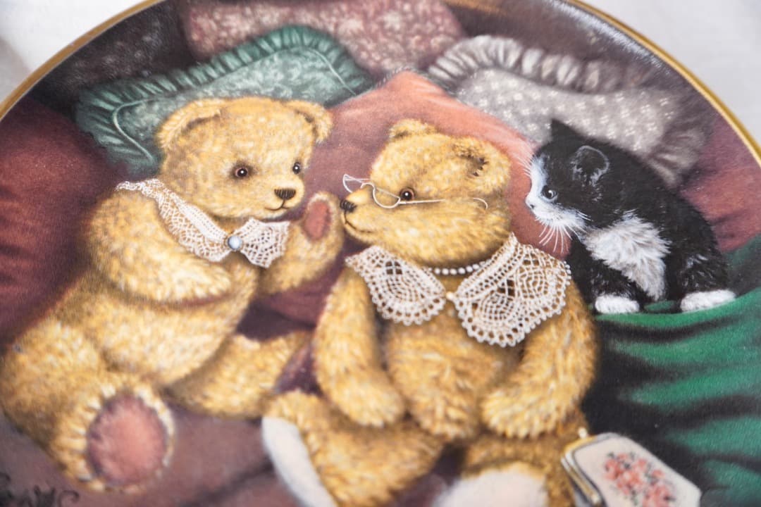 Franklin Mint テディベア 絵皿 3枚セット コレクションプレート