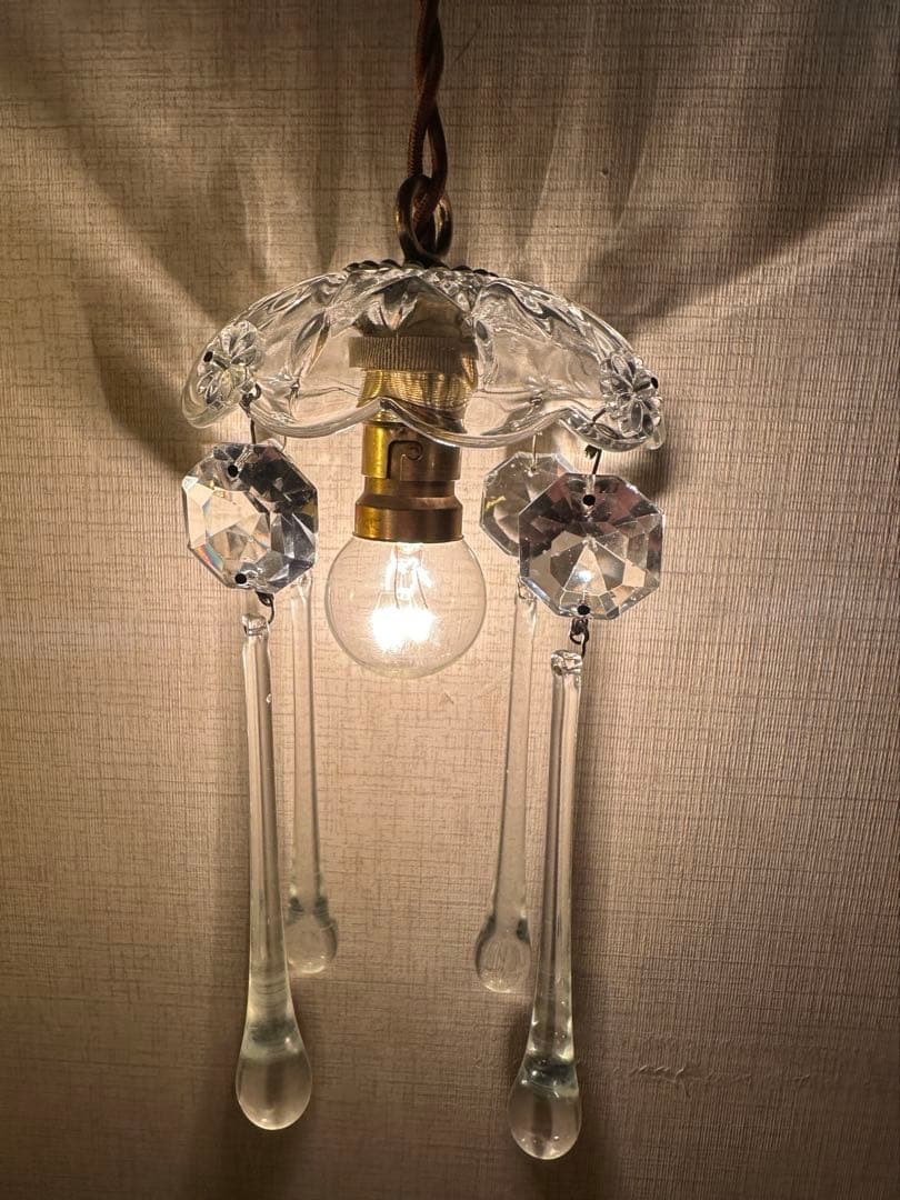 20's フランス アンティーク とても長いレインドロップのミニ