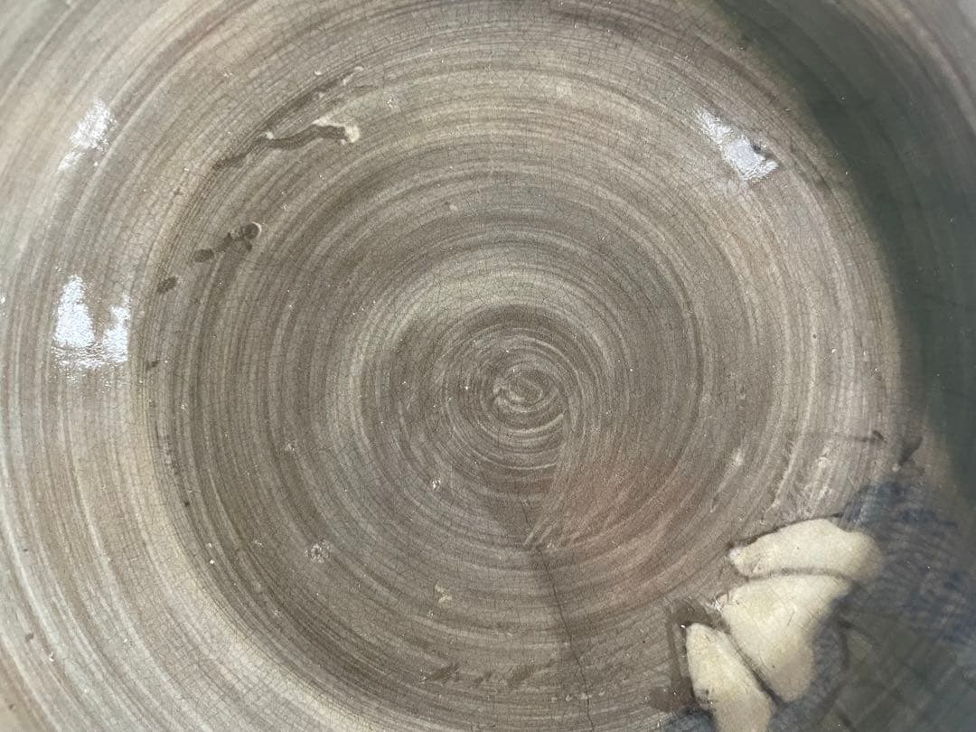 骨董　アンティーク　現川焼　現川　刷毛目　栗文様　隅入角皿　角皿　皿