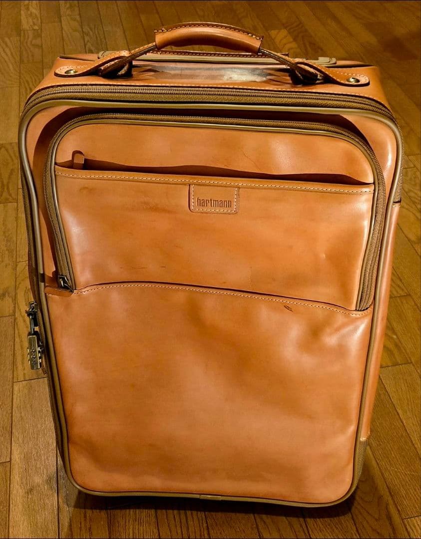 Hartmann② レザーキャリーケース □【ハートマン hartmann】 レザー×ナイロンツイード キャリーバッグ