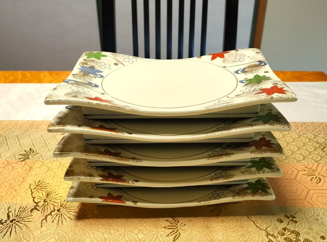 稀少！お正月に　音右衛門　金彩　変形長角皿　琳派　和モダン　雅【新品・未使用】 作家 増山文 長角中皿 縁桃紫鳥ピンク ｜作家もののうつわ通販 四季折