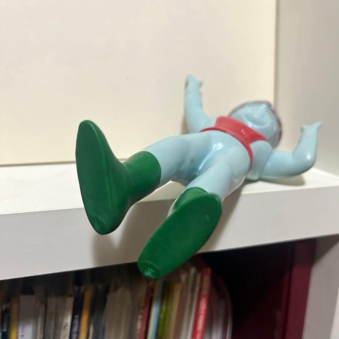 無版権 シルバー仮面 水色 パチソフビ 盆踊りタイプ フィギュア 当時物