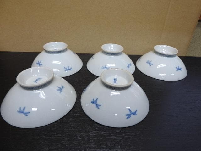 湖東焼　茶碗　5客　保存箱　MA326