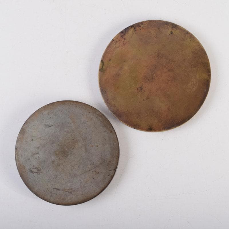 中国 古銅 銅鏡 古鏡 紙鎮 文鎮 2点 C 9214 - メルカリ