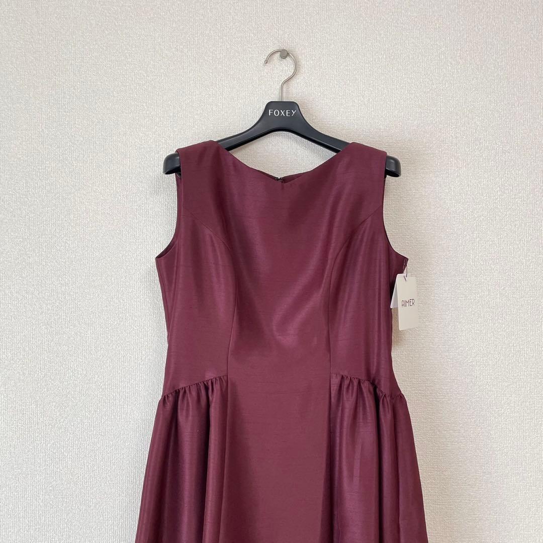 【新品未使用】AIMER シャンタンフレアドレス