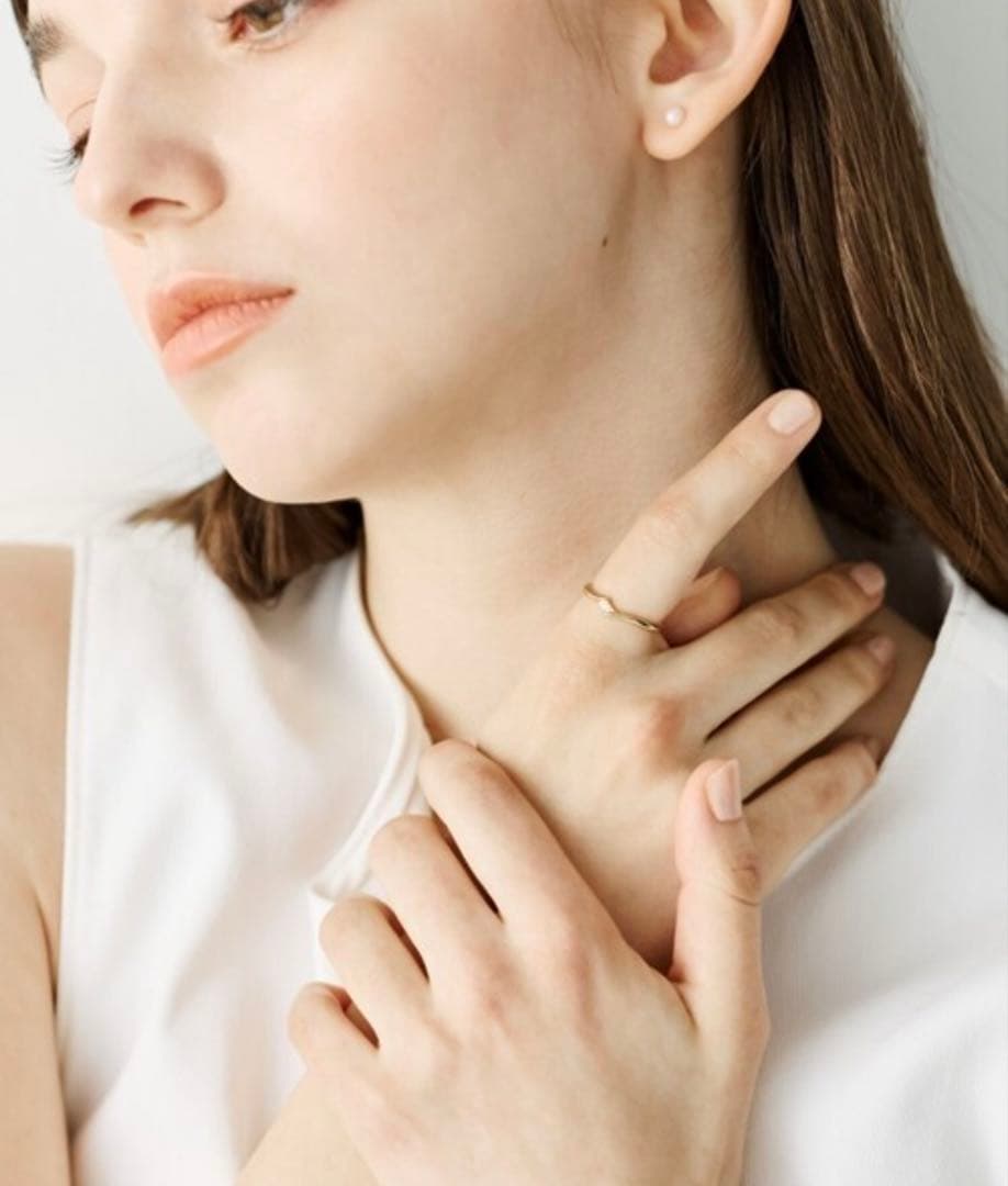 ete 「シェア」 ビジュー ロンバス リングイエローゴールド15号