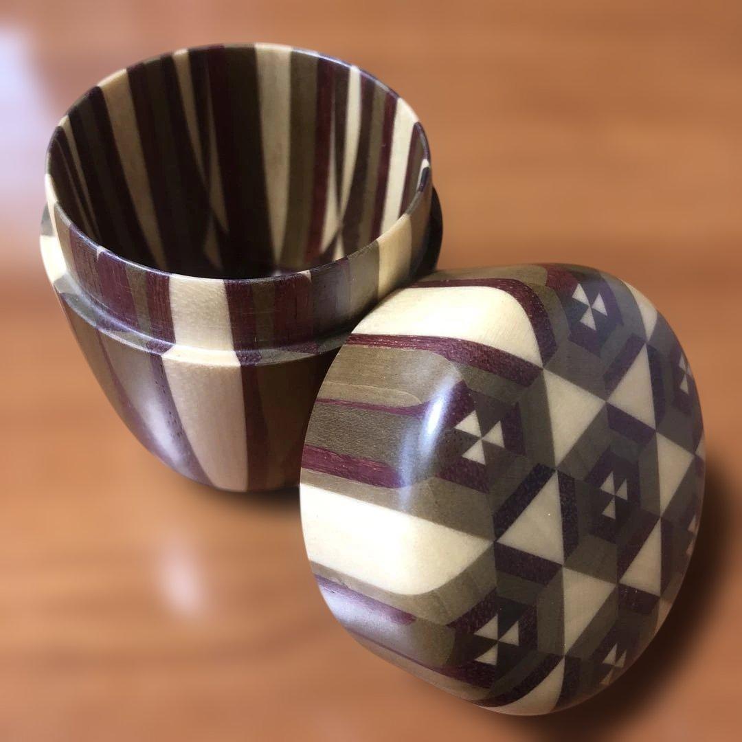 寄木細工 箱根細工 棗 無垢 なつめ 茶入れ 茶道具 茶道 抹茶 茶筒 送料