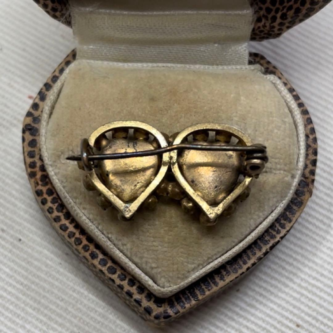 サフィレット サフィレットブローチ ダブルハート アンティーク