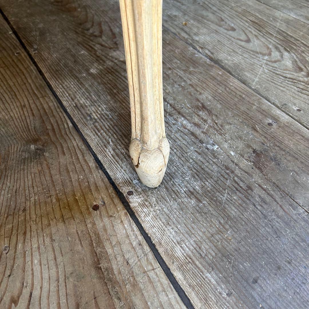 フランスアンティーク ダイニングテーブル スクエアテーブル 猫脚 剥離