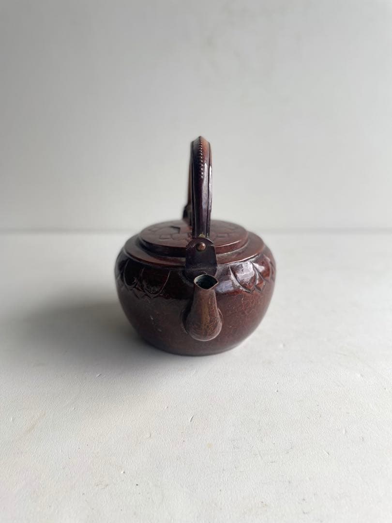 煎茶 銅製 洗瓶 水次 茶道具 古道具 アンティーク ビンテージ