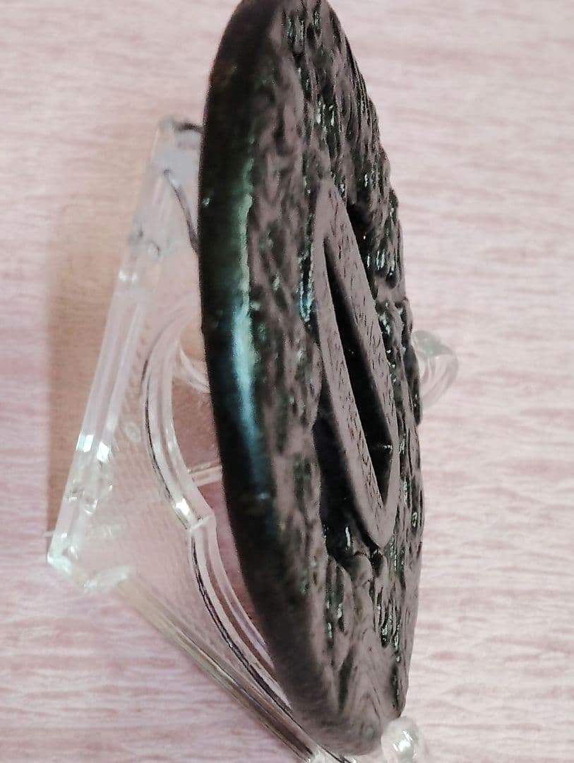 刀装具 鍔 在銘 山城國三條住 柏屋四郎左衛門 鉄地 雲龍 水龍図 丸形鐔 時代