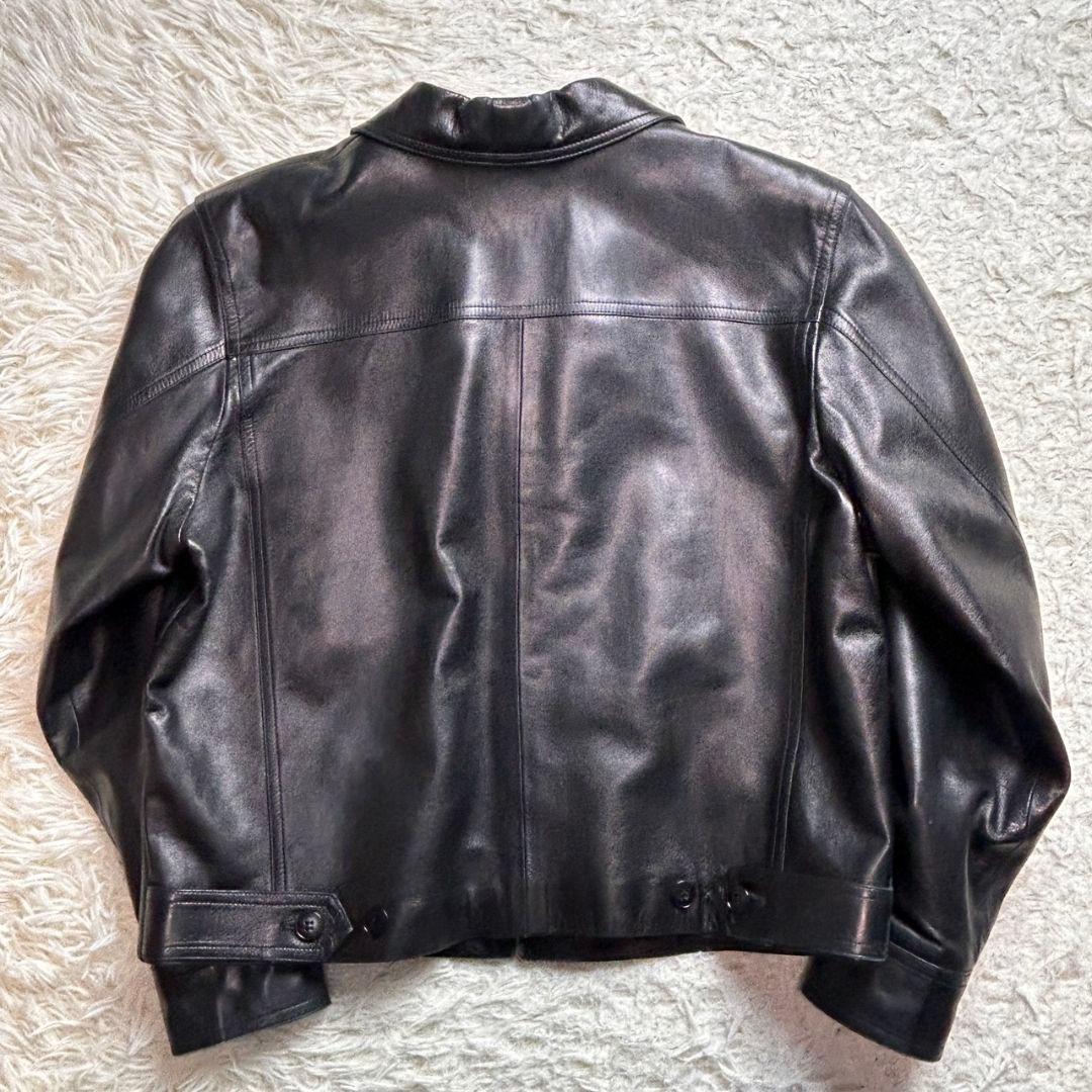 希少】 agnes b. 90s riri 羊革 レザージャケット ブラック - メルカリ