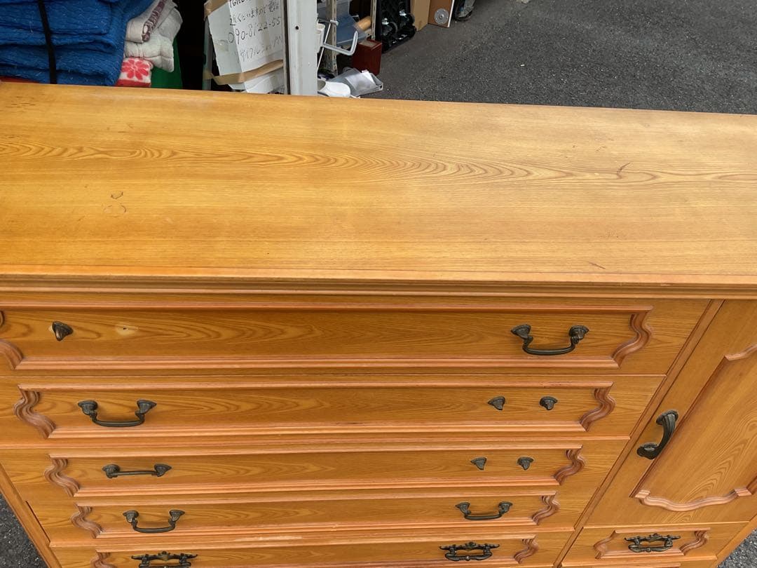 昭和レトロ 宮島型 135幅 洋服箪笥 大型収納 タンス - メルカリ