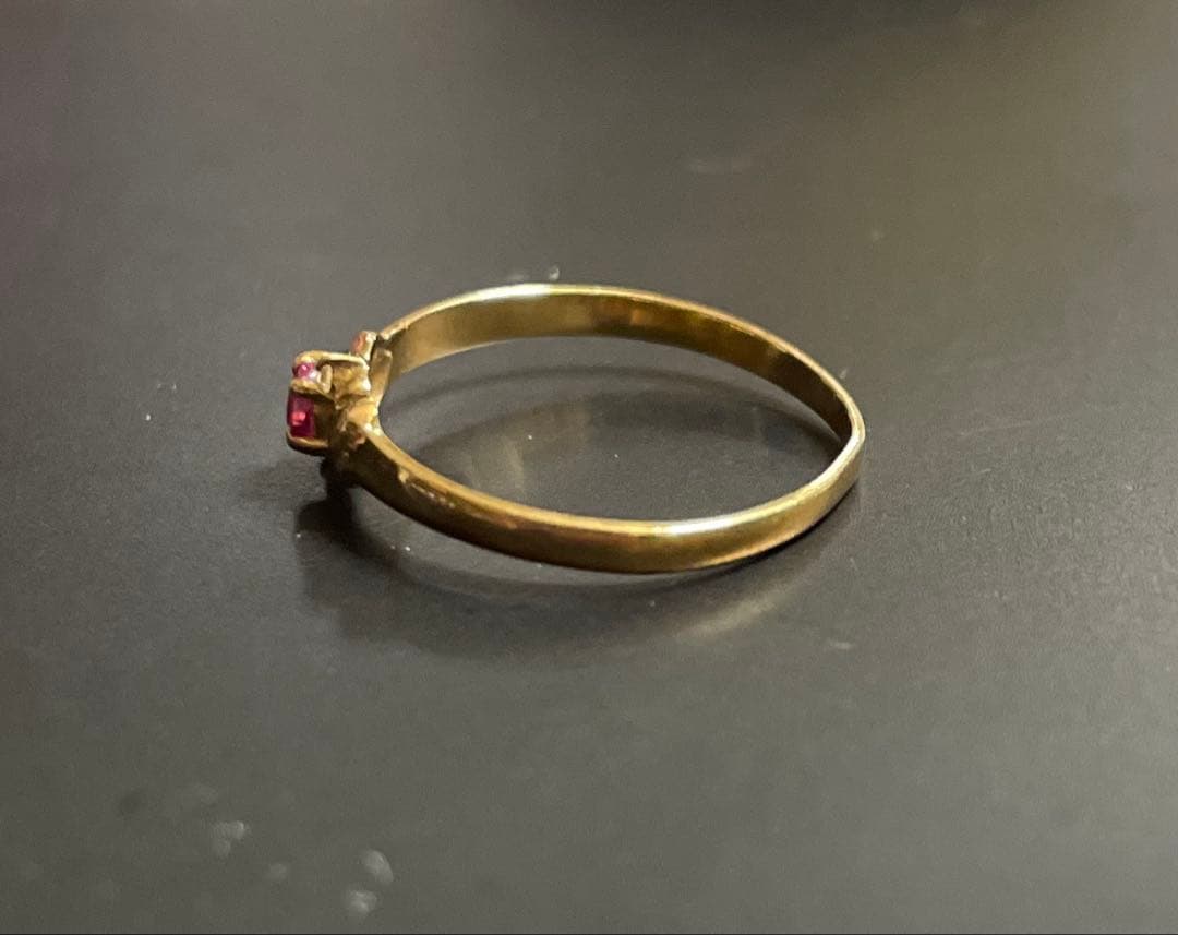 18K ルビー ダイヤモンド リング 9号 TAKE-UP