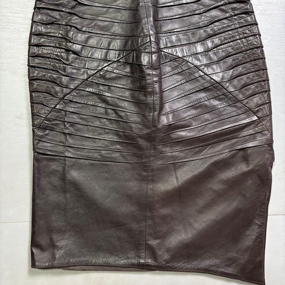 GUCCI レザースカート　羊革　ラムレザー　イタリア製　トムフォード期