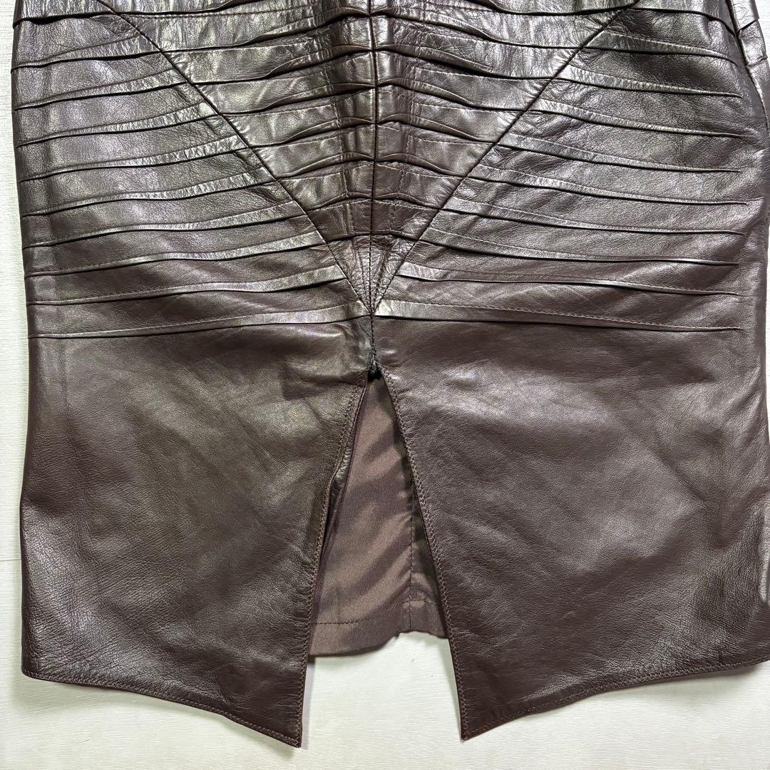 GUCCI レザースカート　羊革　ラムレザー　イタリア製　トムフォード期