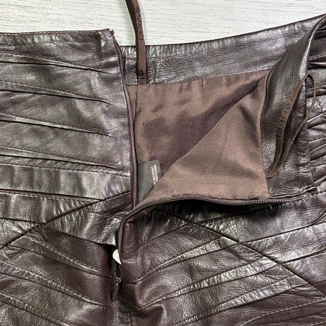 GUCCI レザースカート　羊革　ラムレザー　イタリア製　トムフォード期