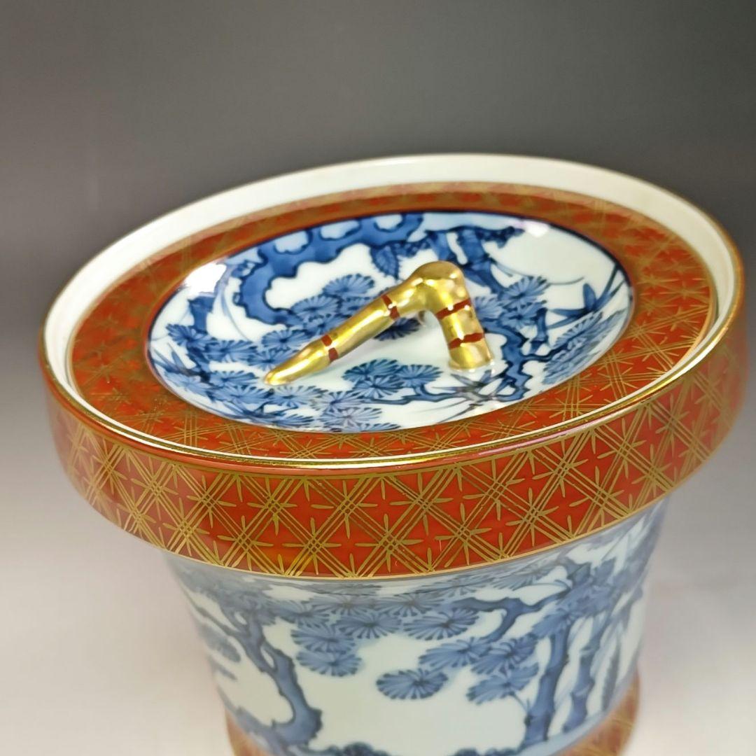 イ753 水指『平安 春峰造』『末廣金襴手 水指 共箱』茶道具