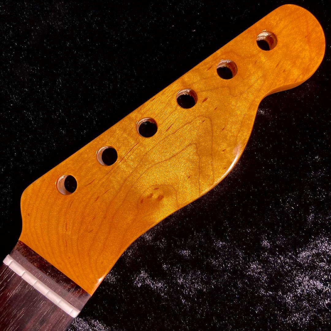 カナダ産フレイムメイプル エレキギター ネック テレキャスター ローズ