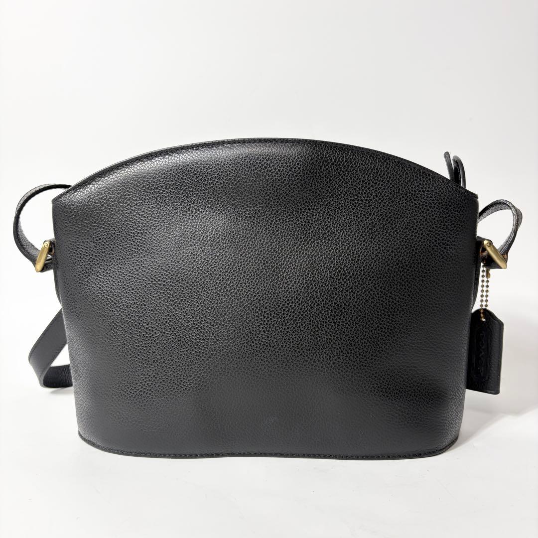 オールドコーチ　シボレザー　ブラック　ショルダーバッグ　2室　vintage.