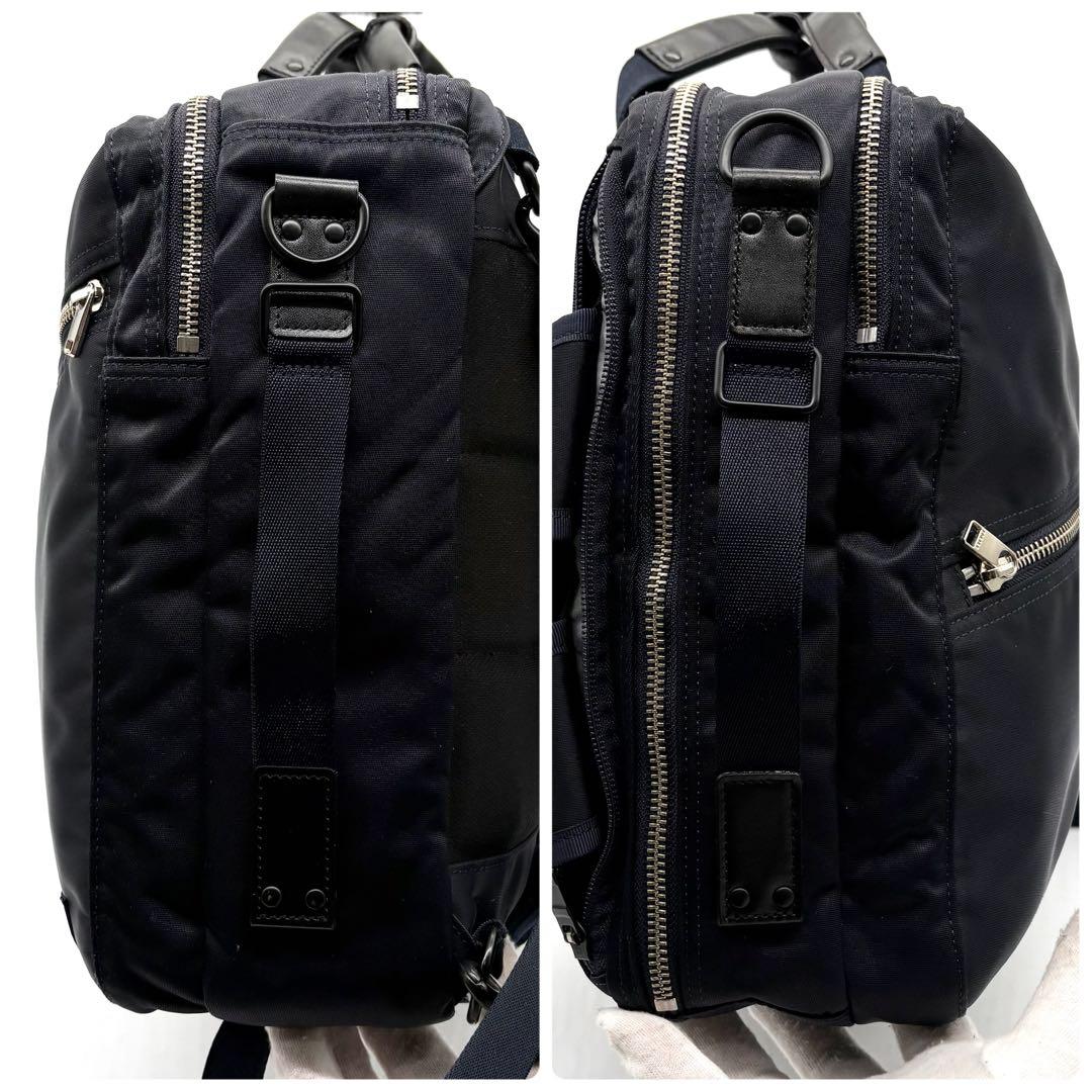 【極美品】ポーター リフト 3way ビジネスバッグ リュック A4可 ネイビー
