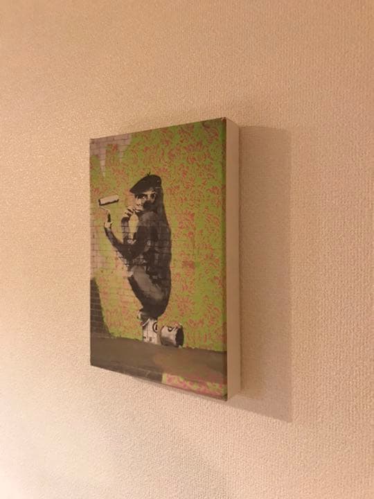 banksy 最初期作品「gorilla」プリントキャンバス
