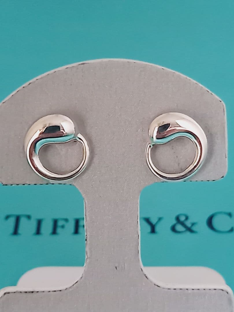 美品 TIFFANY ティファニー エターナルサークル シルバーピアス 美品