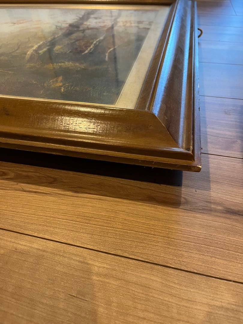 風景画 油彩額縁付き