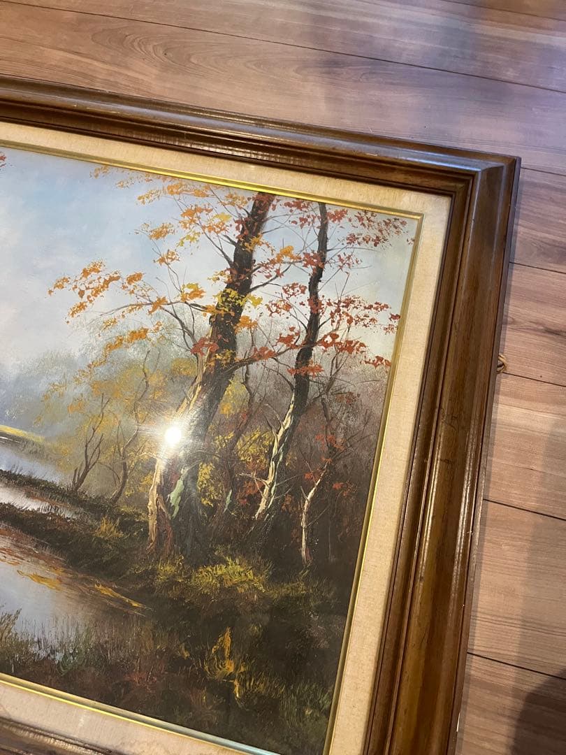 風景画 油彩額縁付き
