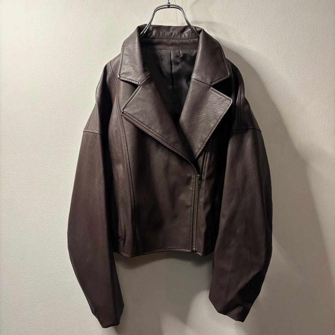 80's 90's vintage レザー オーバーサイズ ブルゾン ジャケット 90's