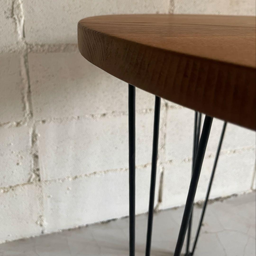 カナ　オーク無垢材　ダイニングテーブル　ラウンドテーブル　ヴィンテージ