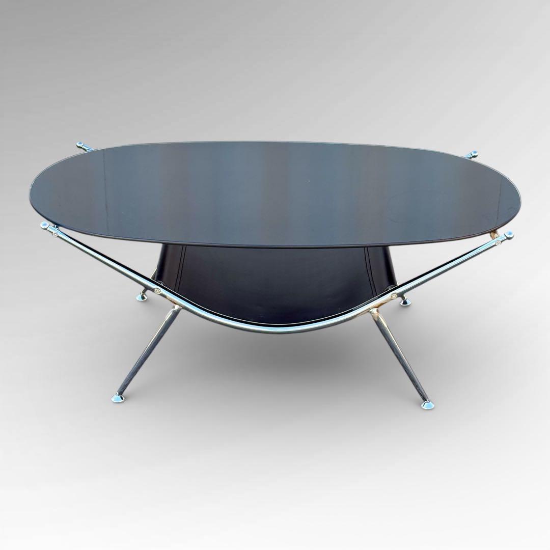 ガラステーブル ミッドセンチュリー レトロ スペースエイジ - メルカリ