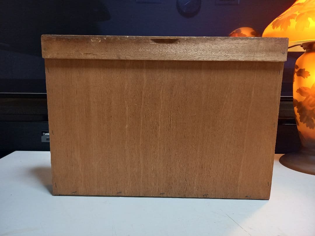 タイヤー印　ミラー　看板　付き　小物入れ　ディスプレイ　ケース　ウッド　トレー