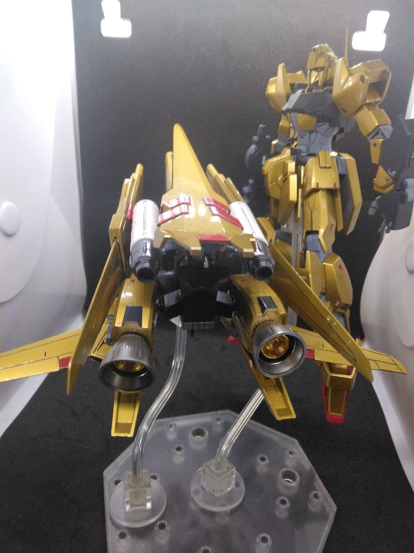 HG 百万式　メガシキ　塗装済み完成品　改造　台座　説明書付き