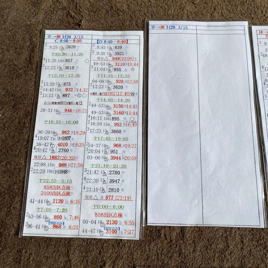 鉄道　スタフ？　時刻表？