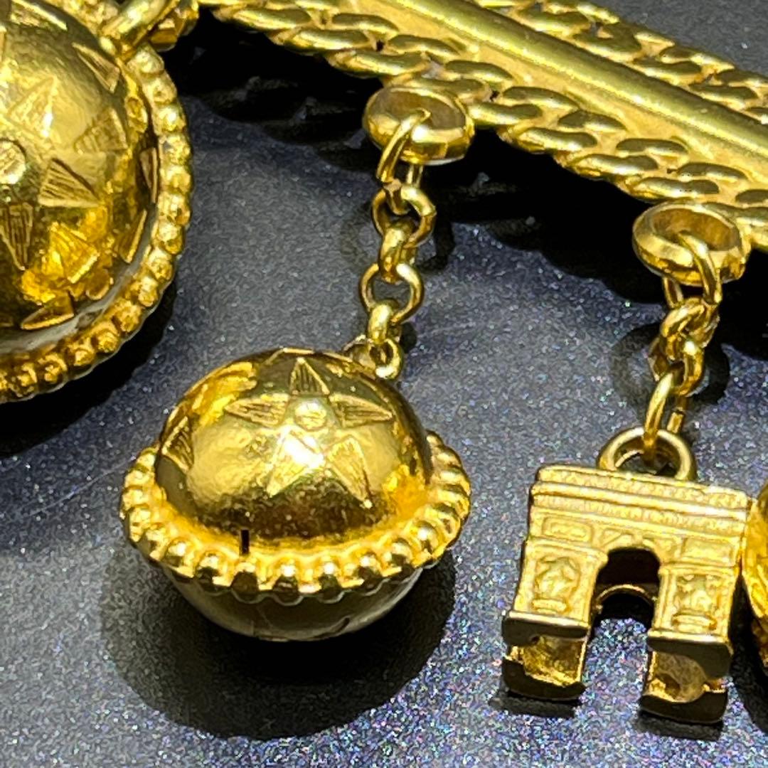 美品】セリーヌ ブローチ スターボール 凱旋門 ゴールド - メルカリ