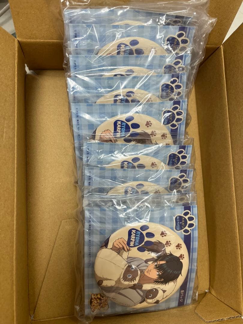 新テニスの王子様 カルピンとおうち時間缶バッジ越前リョーマ＆カルピン10個セット