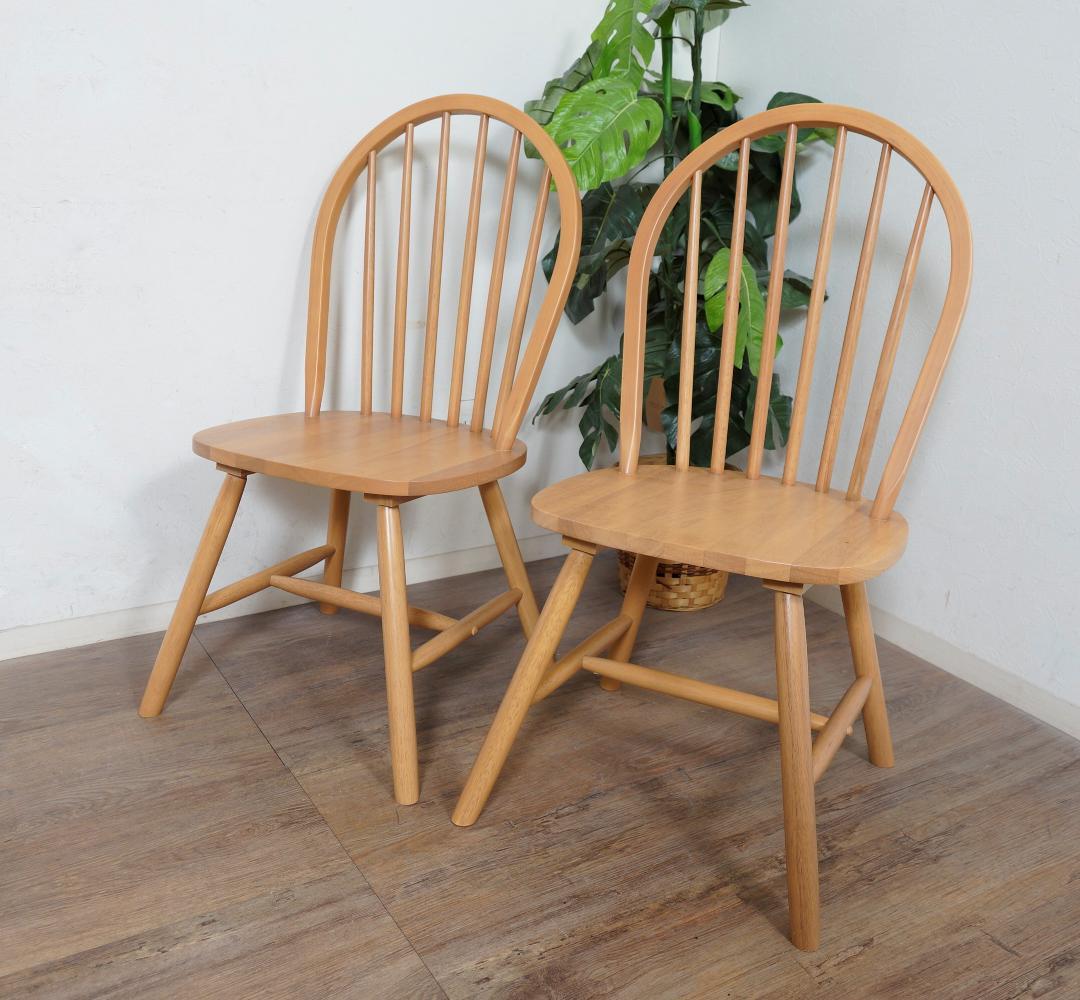 Pangrum ダイニングチェアー　ウィンザーチェア 背部丸型 2脚セット Pangrum ダイニングチェアー ウィンザーチェア 背部丸型 2脚セット