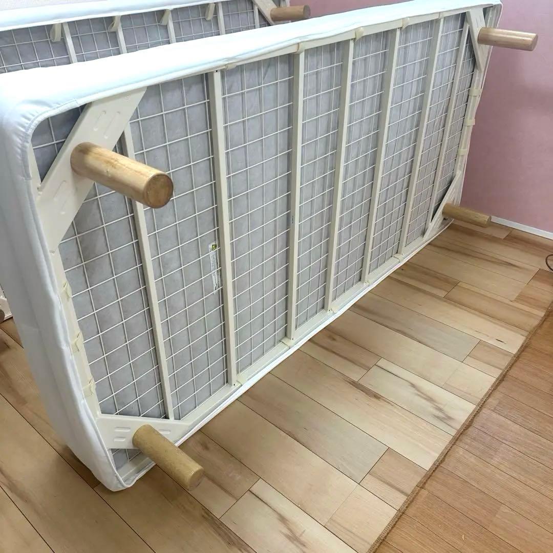 無印良品　脚付きマットレス ボンネル　シングル ホワイト②