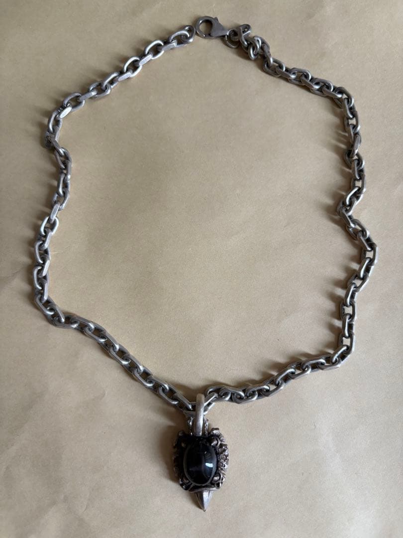 《一点物》メンズ　シルバー silver925 ネックレス　y2k ゴシック