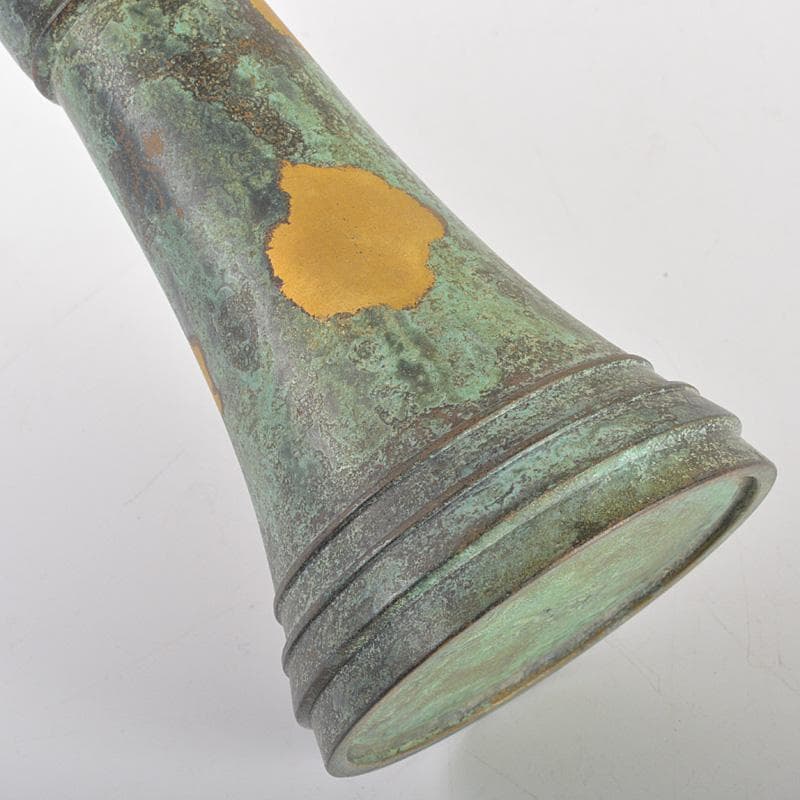 平安 秦蔵六造 塗金銅 立鼓式花瓶 M R7423 - メルカリ