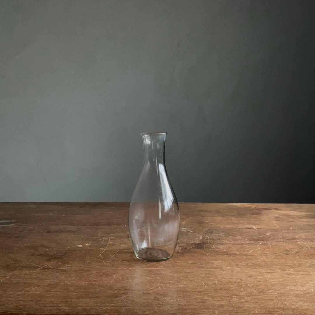 フラスコ形 ガラス 徳利 夏の酒器 鉛ガラス 古道具 酒器 アンティーク