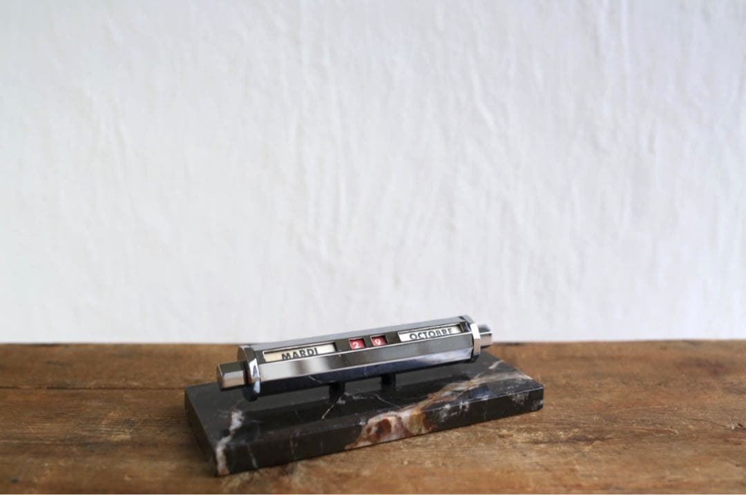 卓上万年カレンダーフランス ヴィンテージ 『GOLD STARRY』大理石